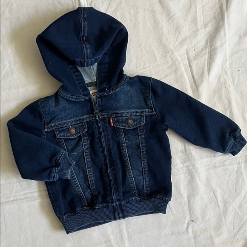 Levi's Dark Blue Kids Jean Jacket with Hood